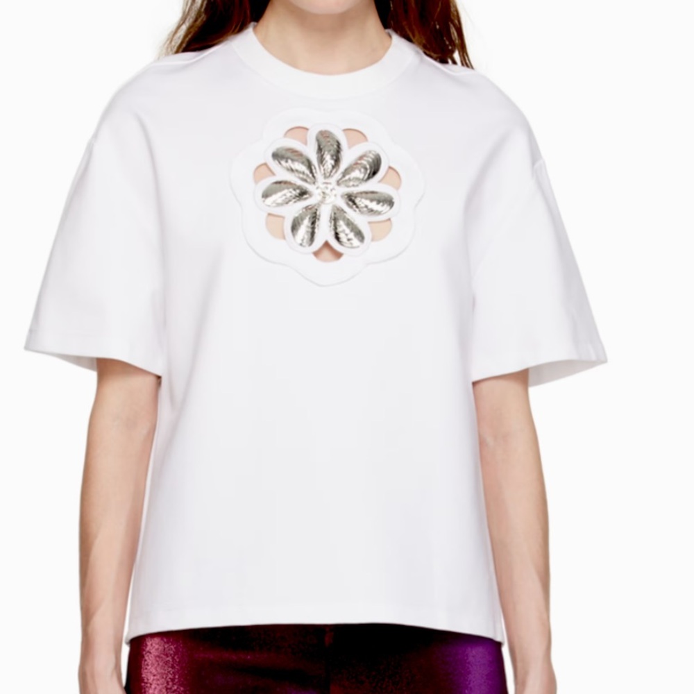 AREA White Mussel Flower T-Shirt